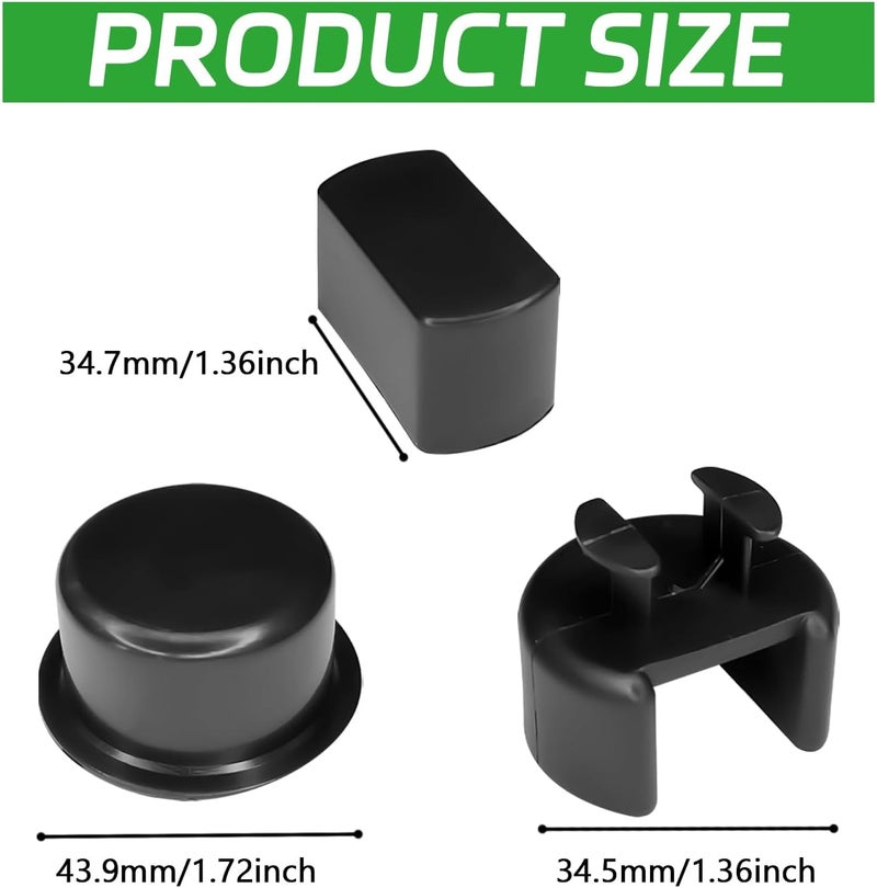 SamWinGear 4PCS Tailgate Bushing Kit for Dodge Ram Ford F-Series Lincoln Models, Tail Gate Hinge Inserts, Black ABS Painted Door Mount Hinges - Image 2